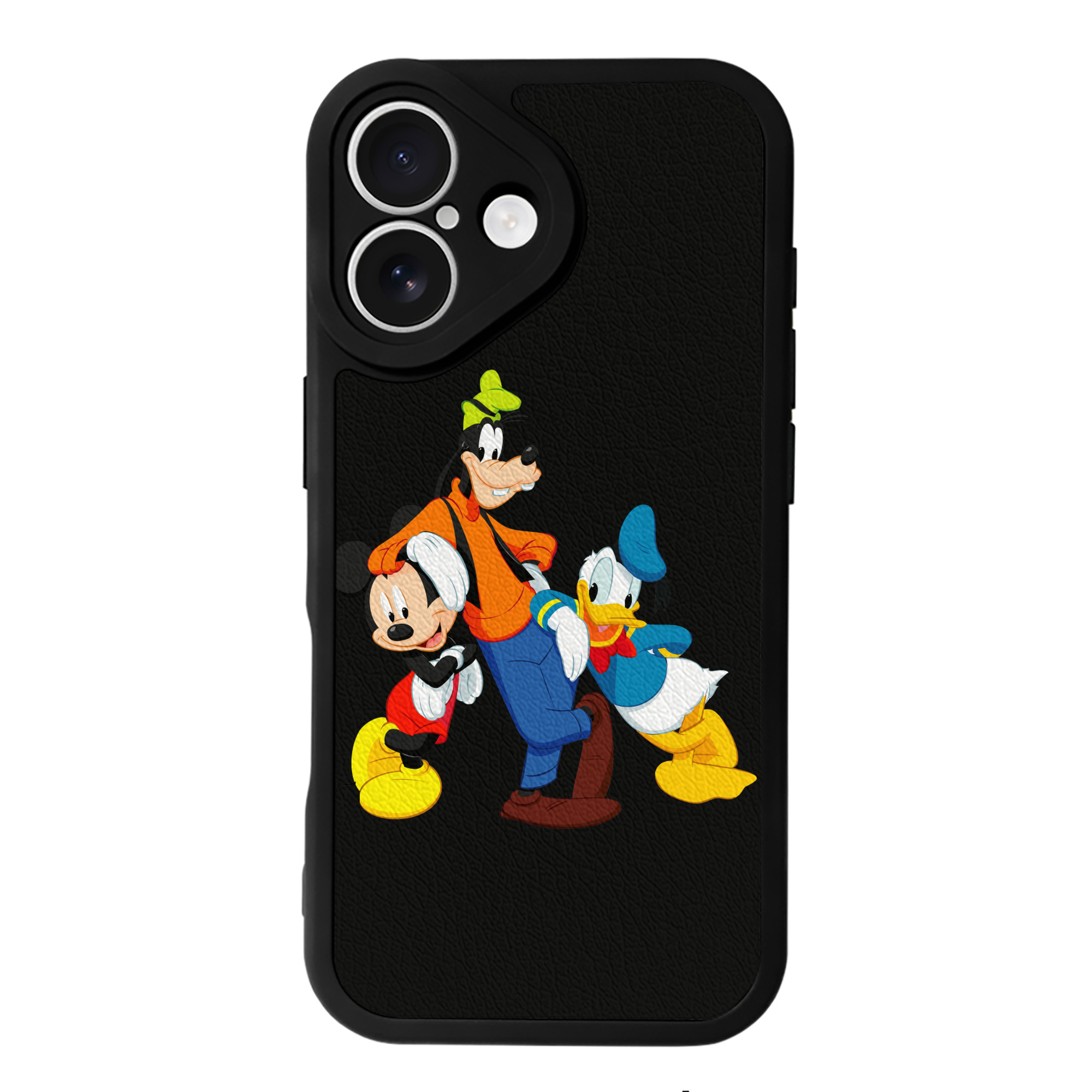 （画像用） ミッキーマウス Mickey Mouse 【iPhone 16シリーズ対応】シリコンスマホケース（レザー調） 材質：シリコン